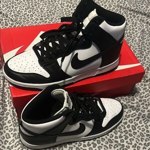 Nike Black and White High-Top Sneakers